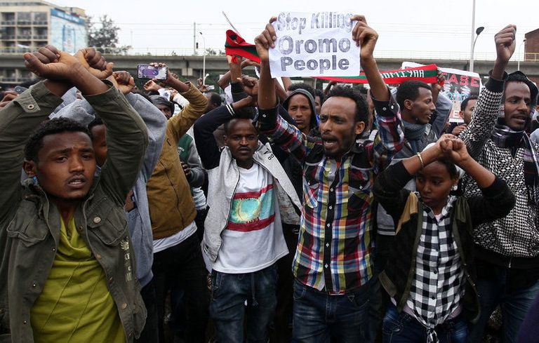 Демонстрация в Эфиопии. Фото: