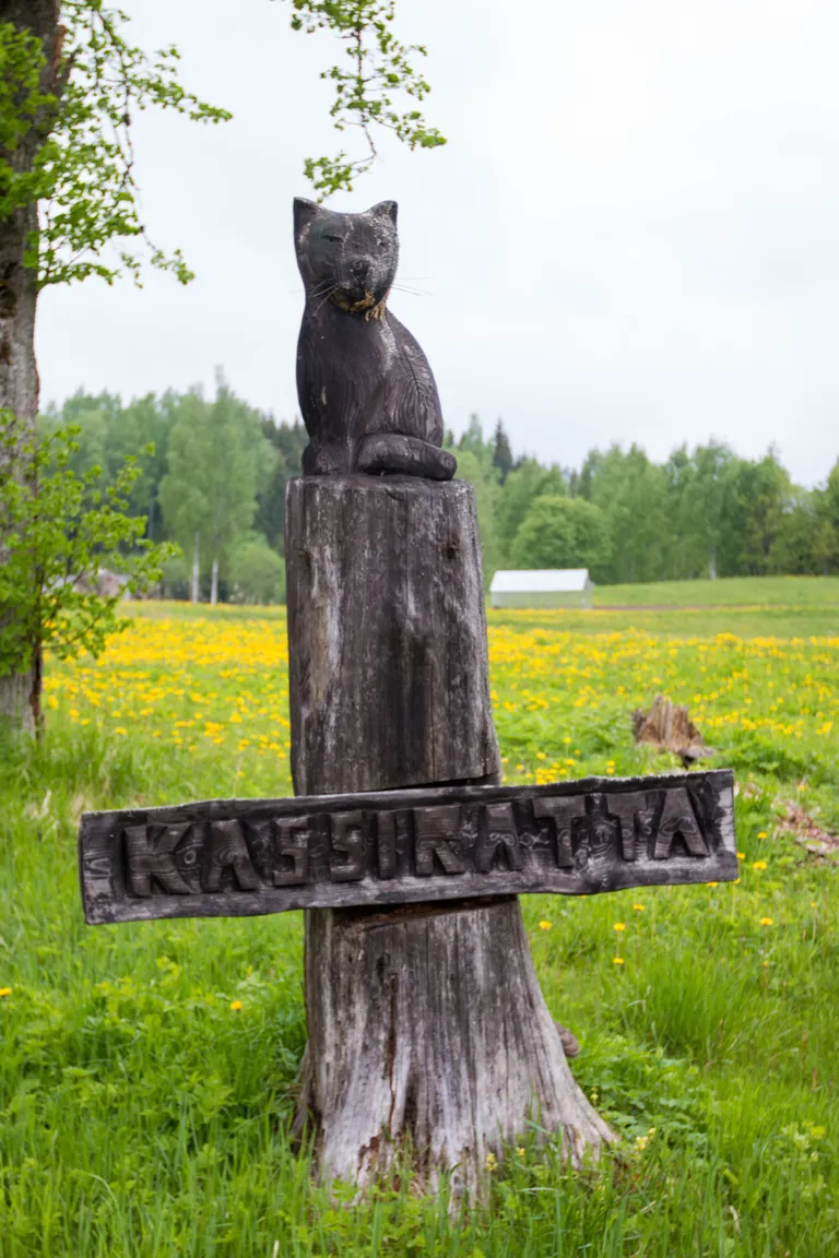Kassiratta külas asub ka Esmar ja Reilika Naruski koduks olev Kassiratta talu, kust leiame sellise skulptuuri. / Foto:  Arvo Meeks / Valgamaalane