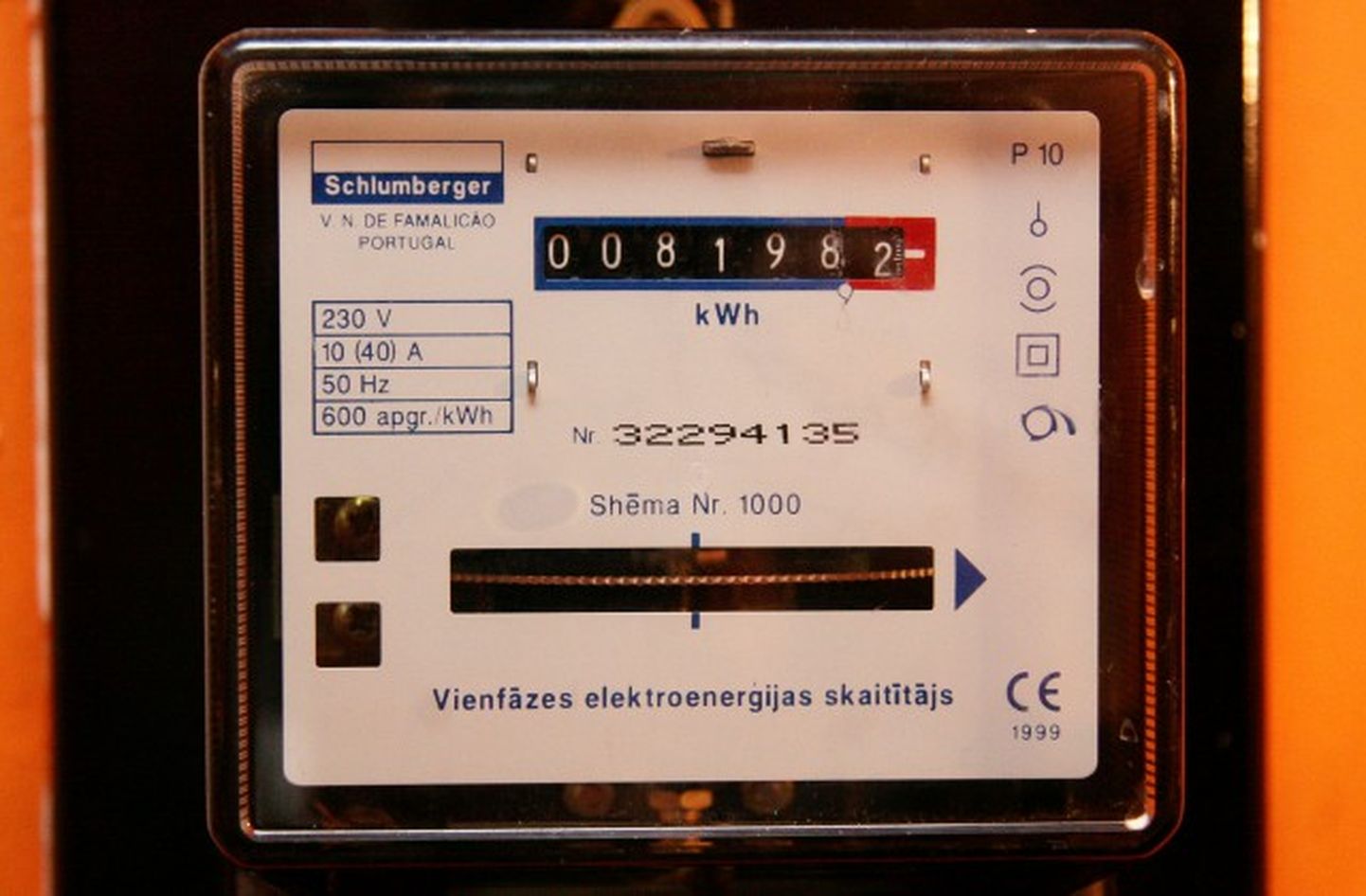 Elektrības skaitītājs. Ilustratīvs foto