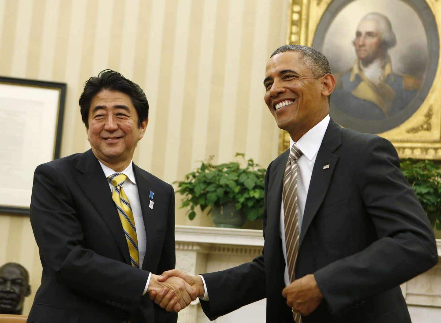 Barack Obama võõrustas reedel Valges Majas uut Jaapani peaministrit Shinzo Abet.