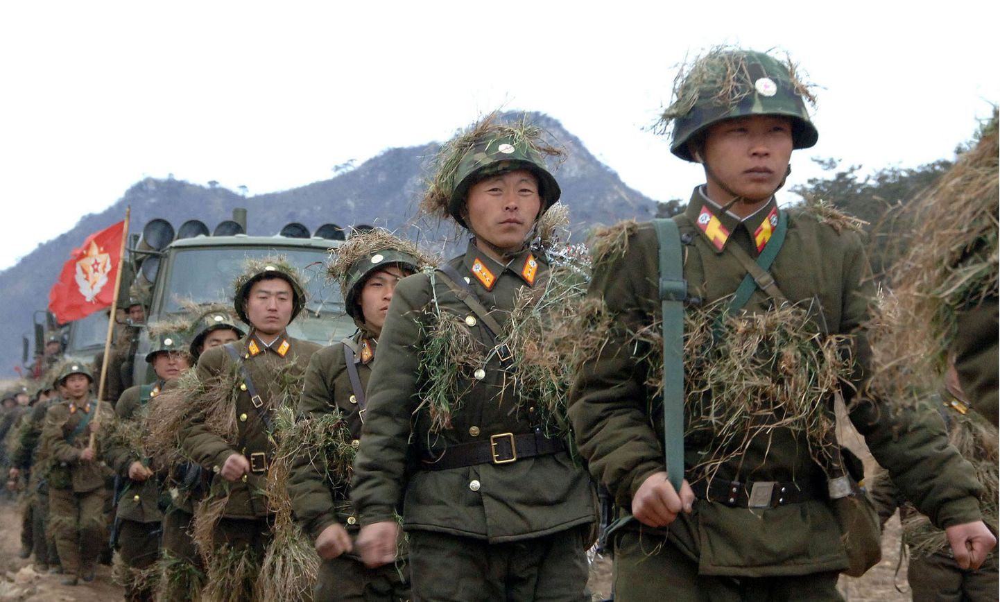 Põhja-Korea sõdurid õppusel.