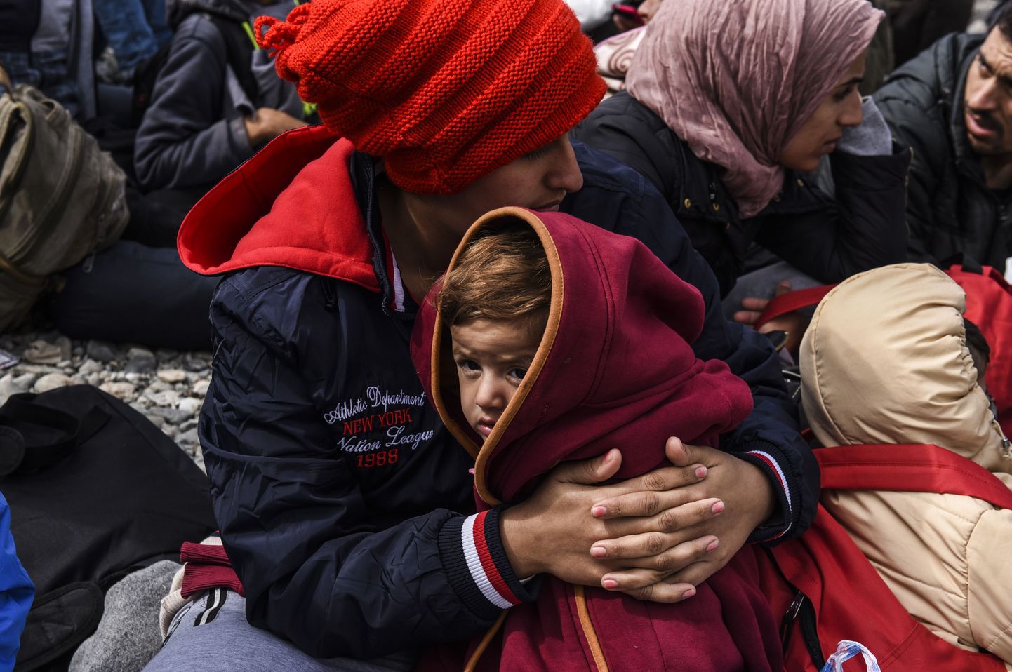 Süüria põgenikud Kreeka-Makedoonia piiril Gevgelijas
