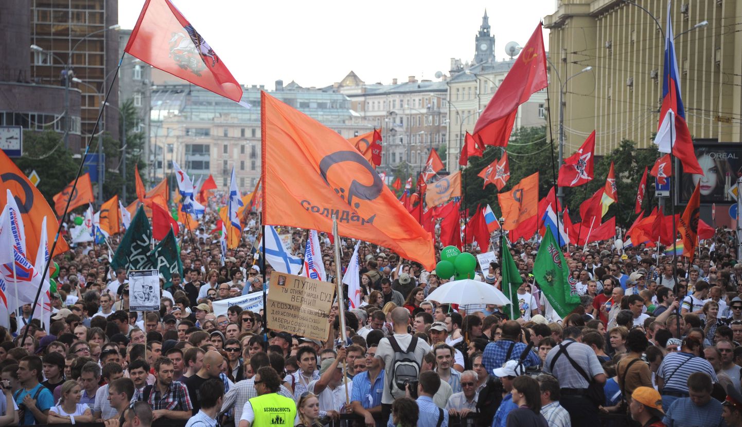 Venemaa opositsiooni meeleavaldus Moskvas.
