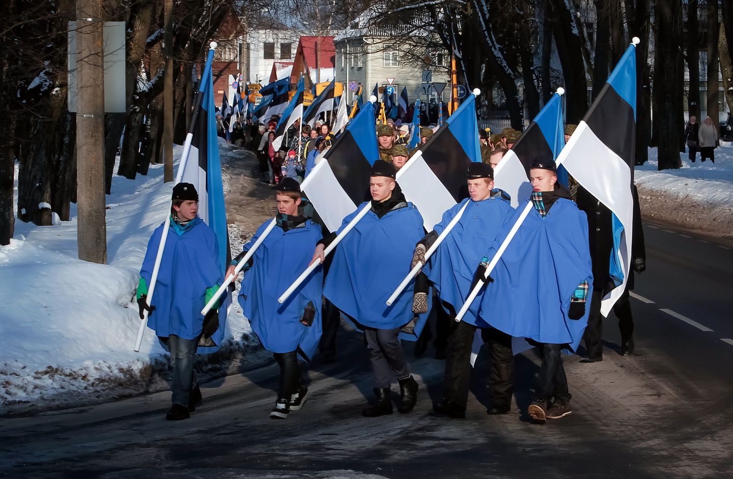 Eesti Vabariigi aastapäeva tähistamine Pärnus 23. veebruaril.
