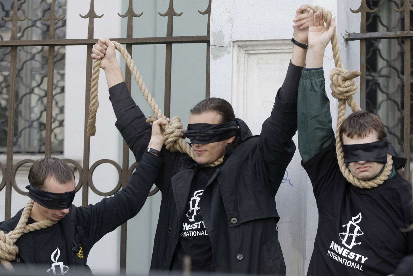 Inimõigusorganisatsiooni Amnesty meeleavaldus surmanuhtluse vastu.