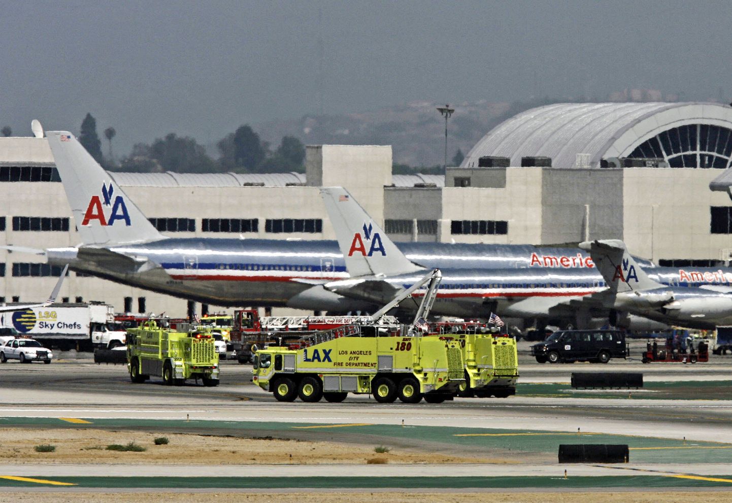 American Airlinesi lennukid Los Angelese lennuväljal.