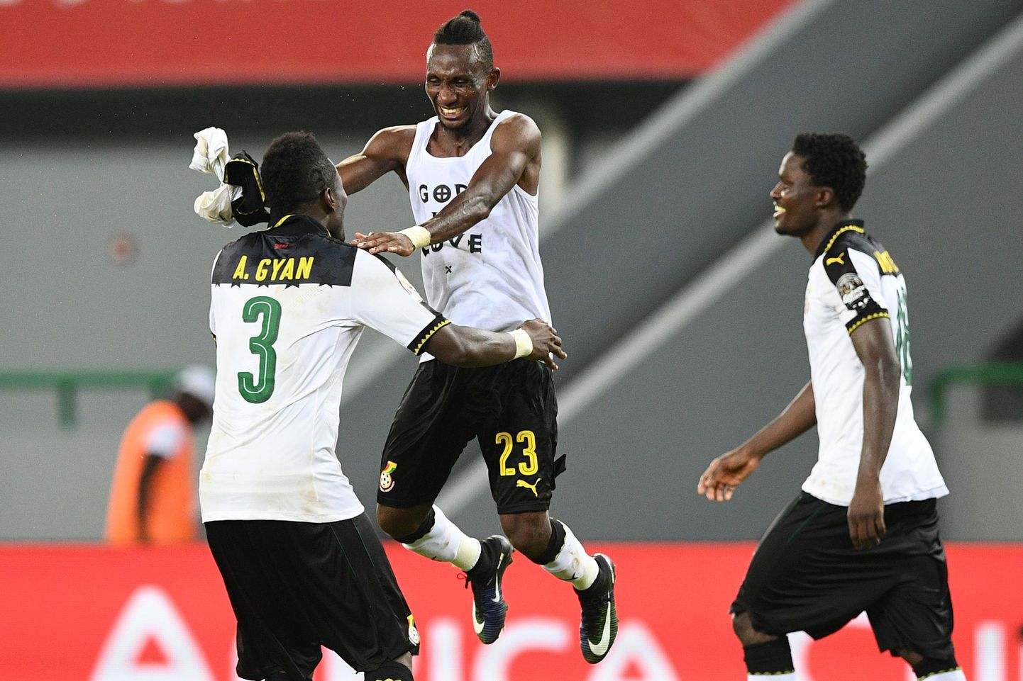 Ghana mängijad.