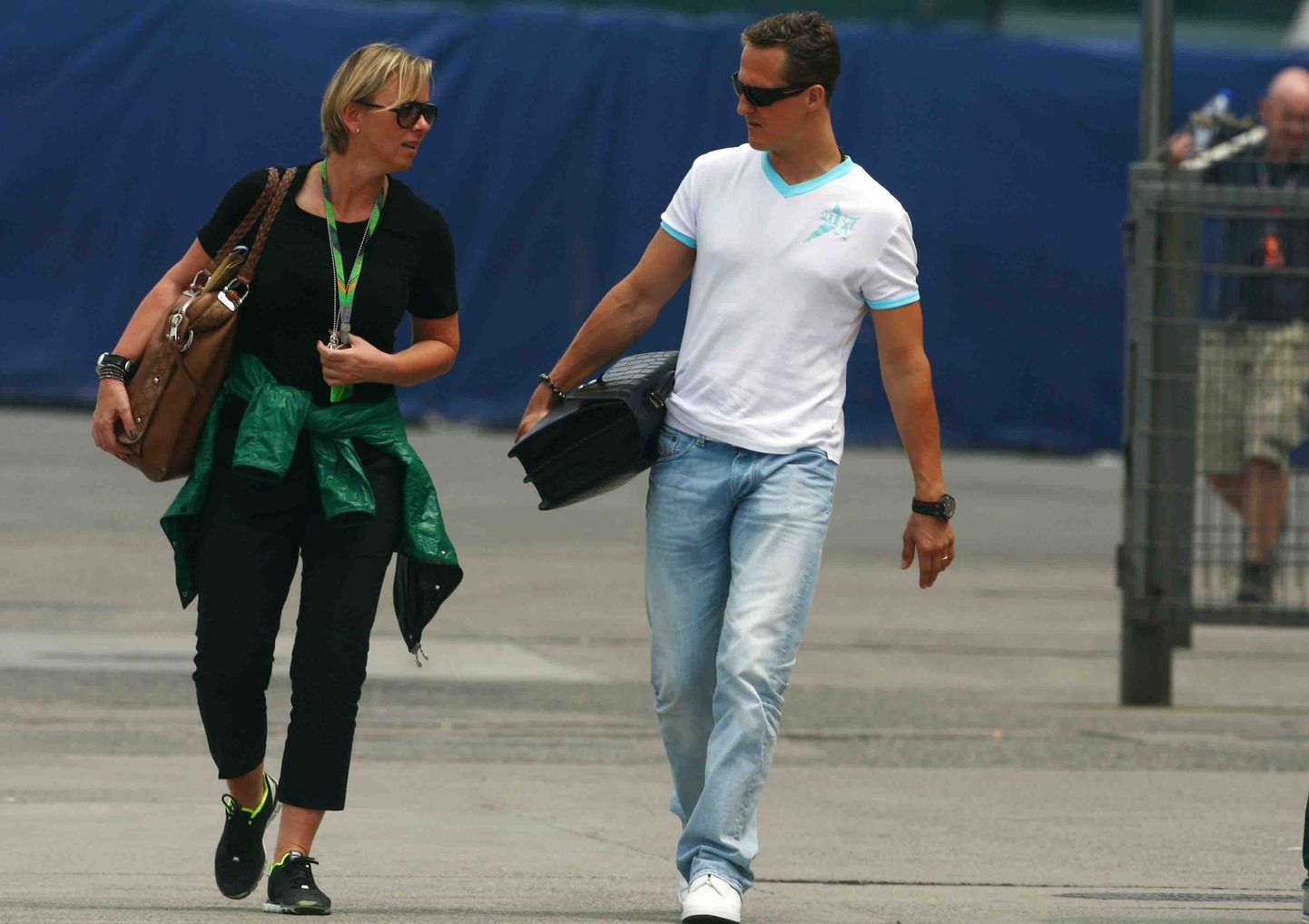 Sabine Kehm (vasakul) ja Michael Schumacher.
