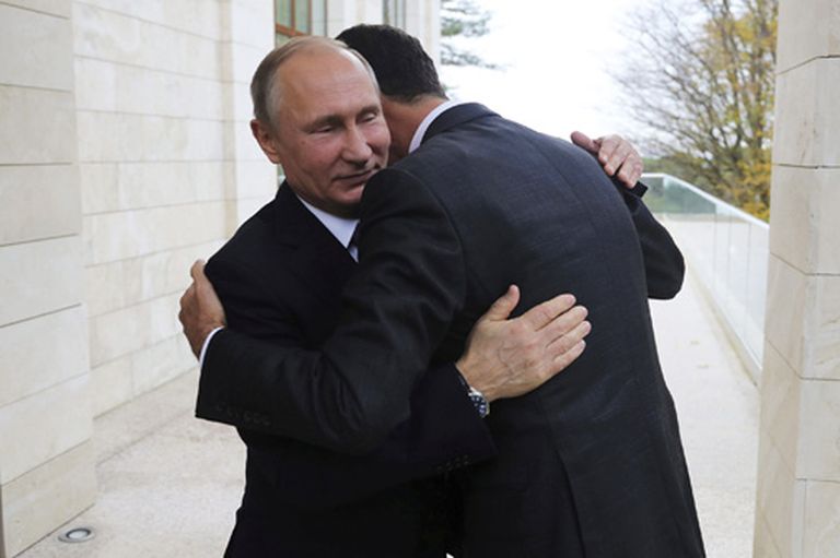 Vladimirs Putins un Bašars al Asads 