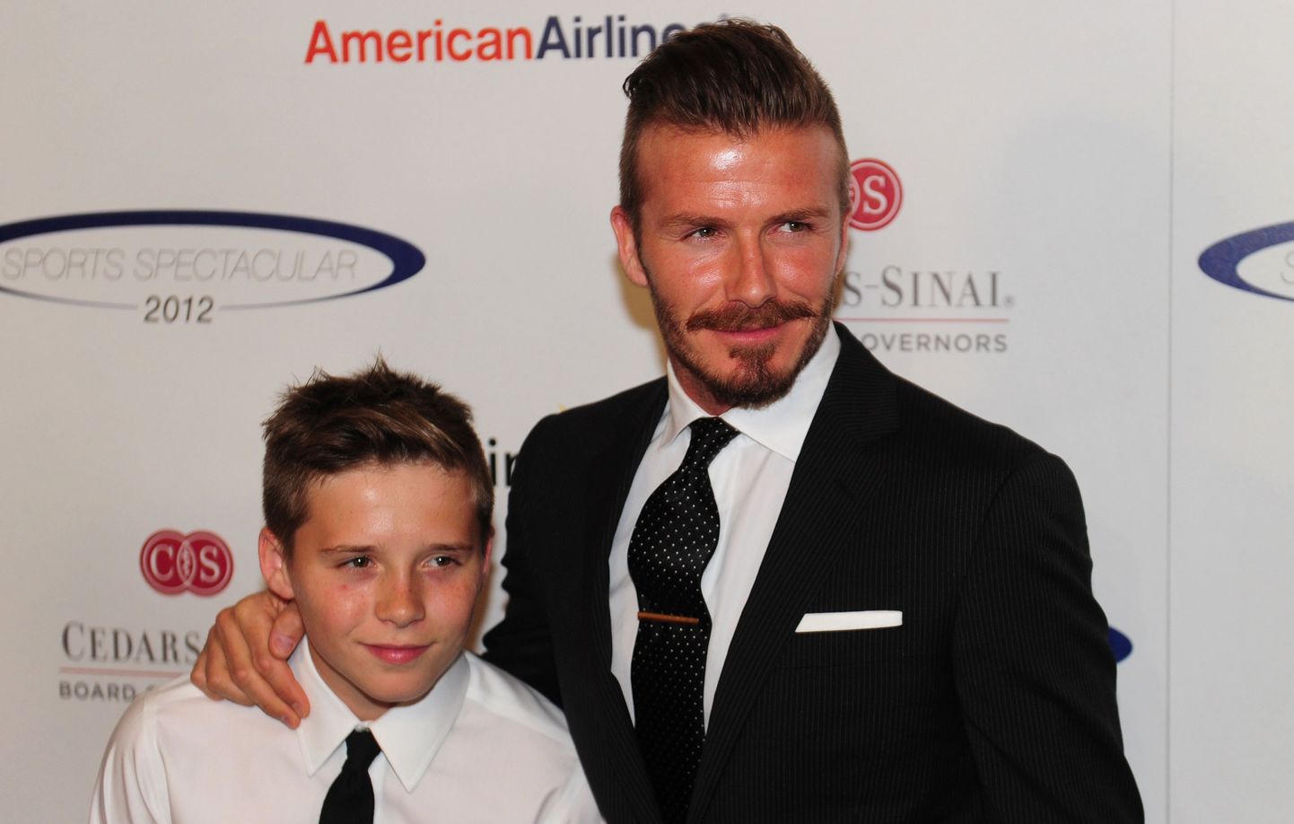 David ja Brooklyn Beckham.