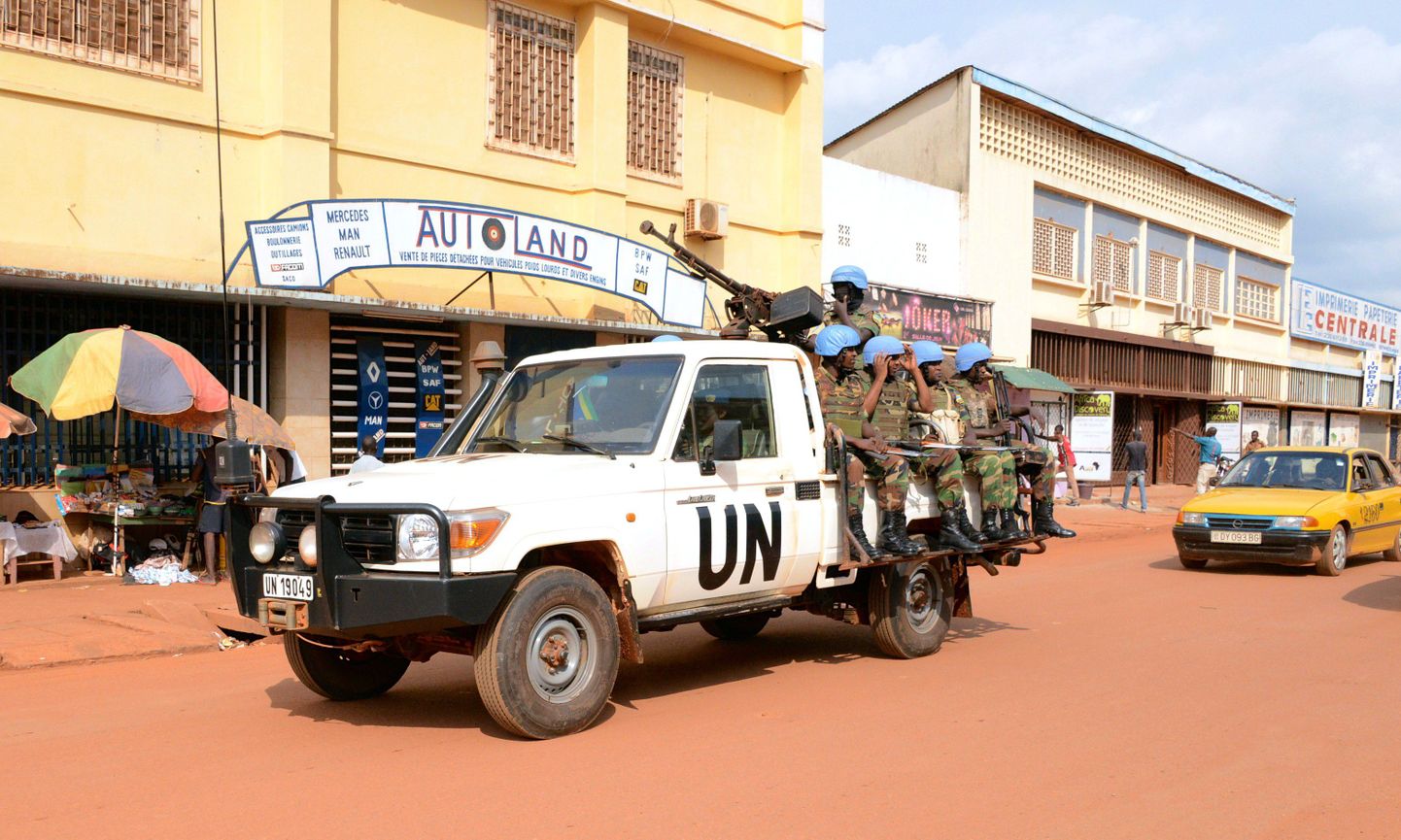 ÜRO rahuvalvajad Kesk-Aafrika Vabariigis.
