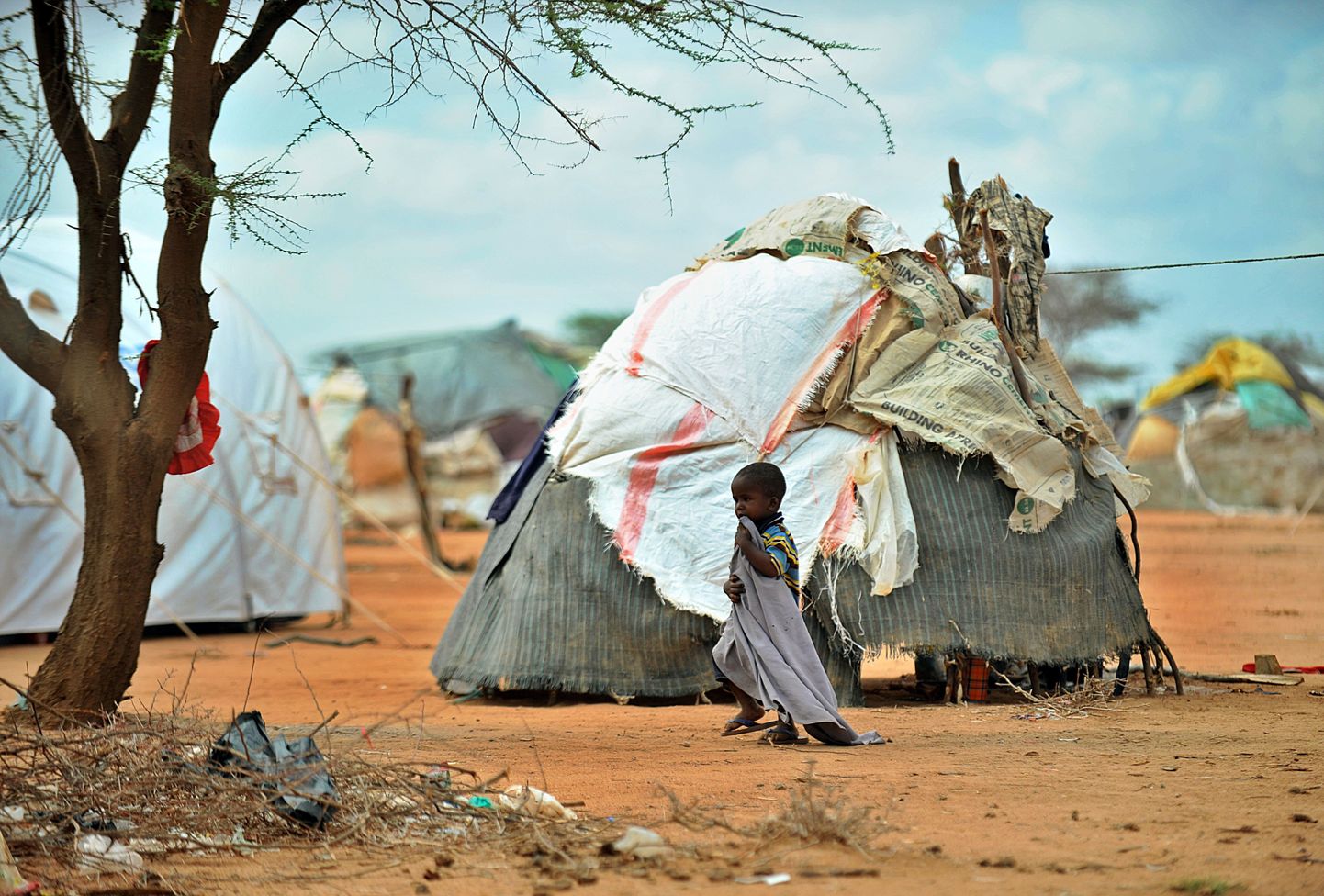 Pisike Somaalia põgenik Dadaabi põgenikelaagris.
