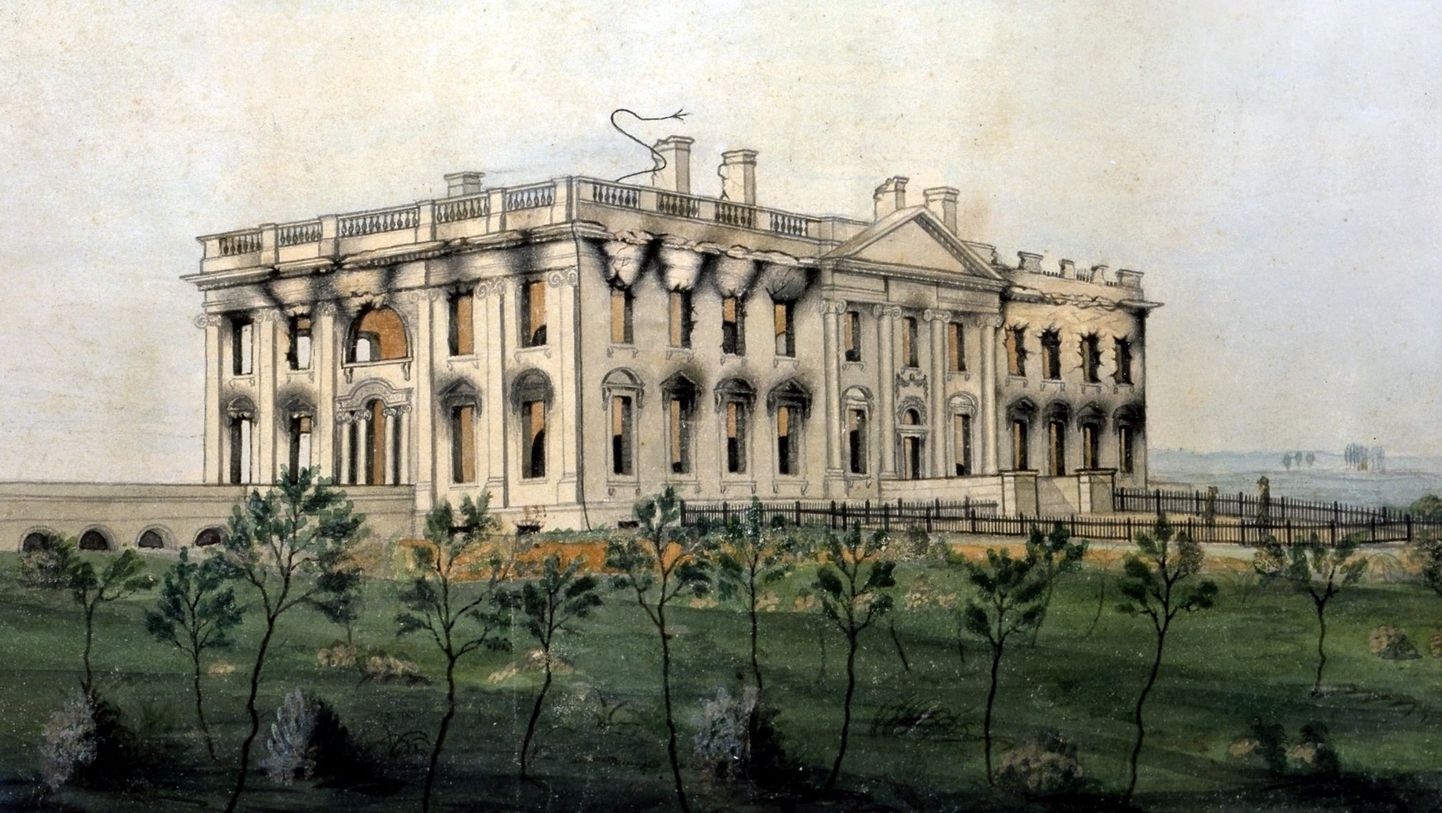 Руины Белого дома после пожара 24 августа 1814 года.