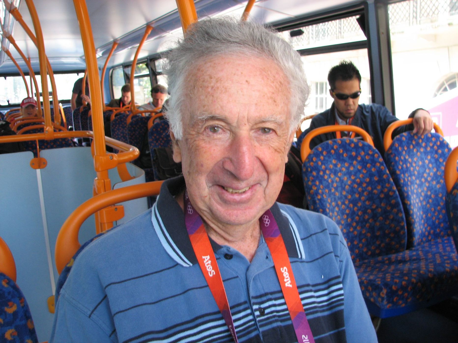 78aastane USA vabakutseline ajakirjanik Elliot Denman on Londonis oma 12. suveolümpial.