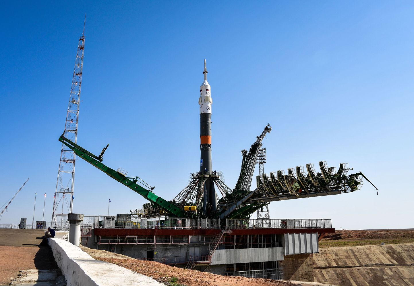 Rakett Sojuz-FG tõuseb õhku Baikonuri kosmodroomilt.