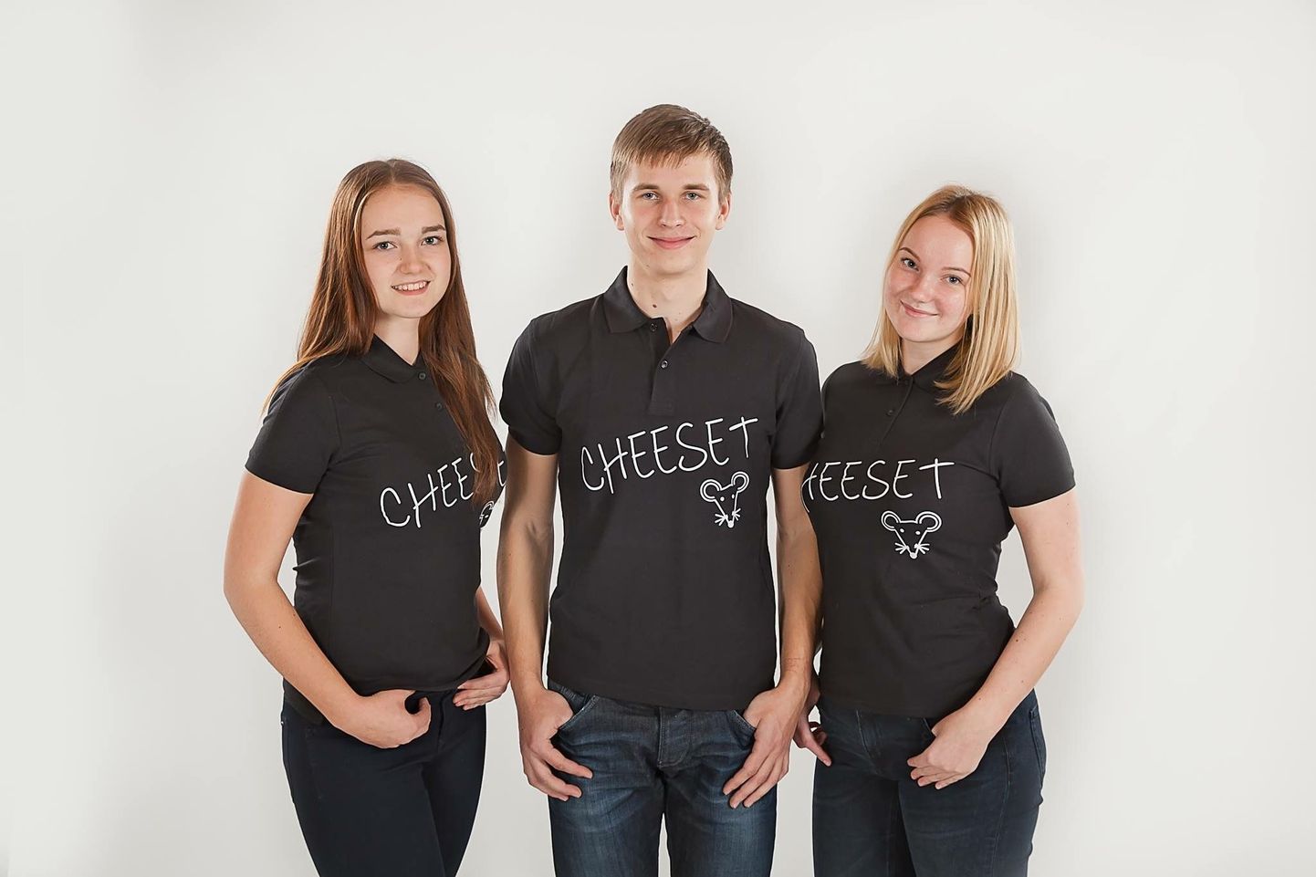 Õpilasfirma Cheeset meeskond koosseisus: Kristiina Kõrbe (vasakult), Raimond Vink ja Kätlin Rest.