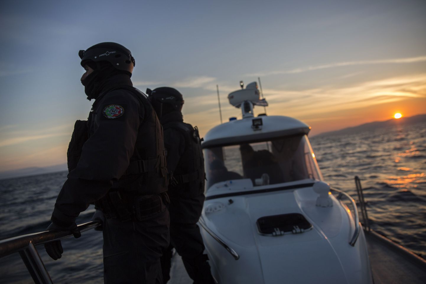 Frontexi piirivalvurid Kreeka vetes Lesbose saare juures patrullimas