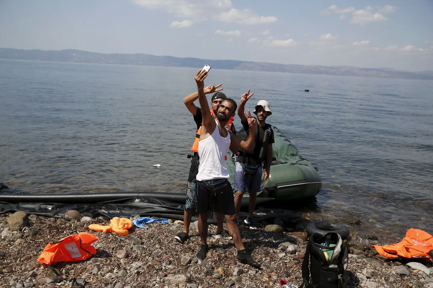 Süüria paadipõgenikud Lesbose saarel