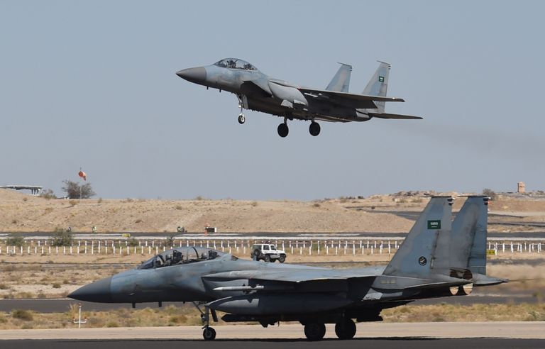 Saudi Araabia hävituslennuk F-15. Foto: Fayez Nureldine/AFP/Scanpix