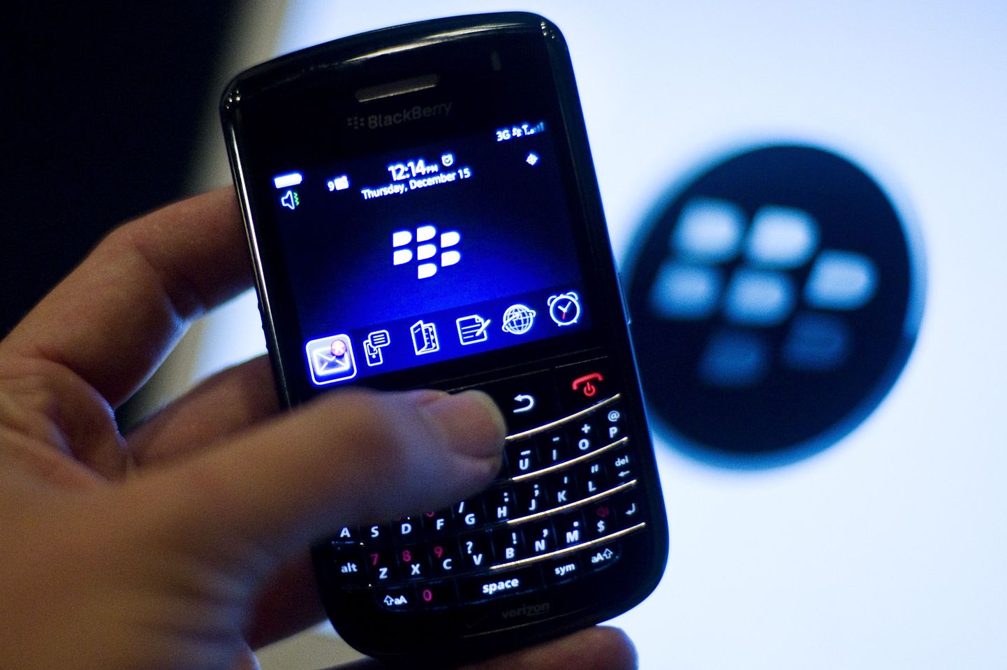 Blackberry nutitelefon.