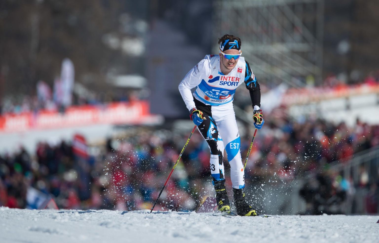 Andreas Veerpalu suusatamise MM-il Seefeldis 23. veebruaril 2019, neli päeva enne kinnipidamist.