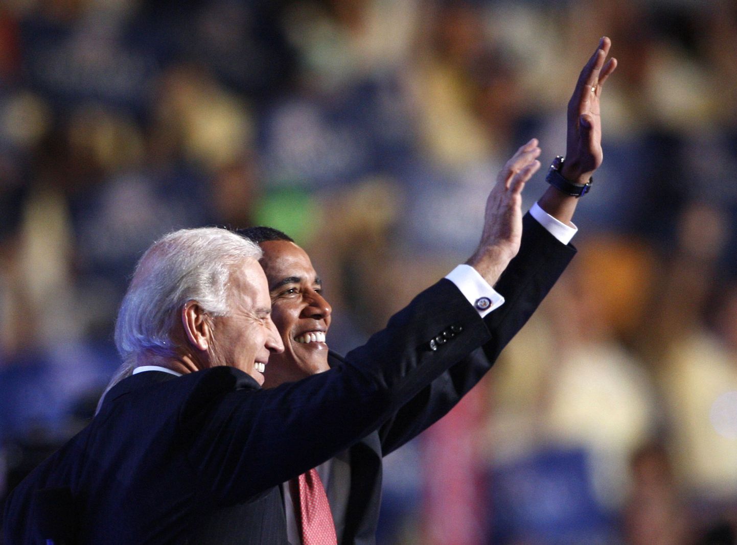 Barack Obama ja Joe Biden Denveris toimunud erakonna koosolekul.