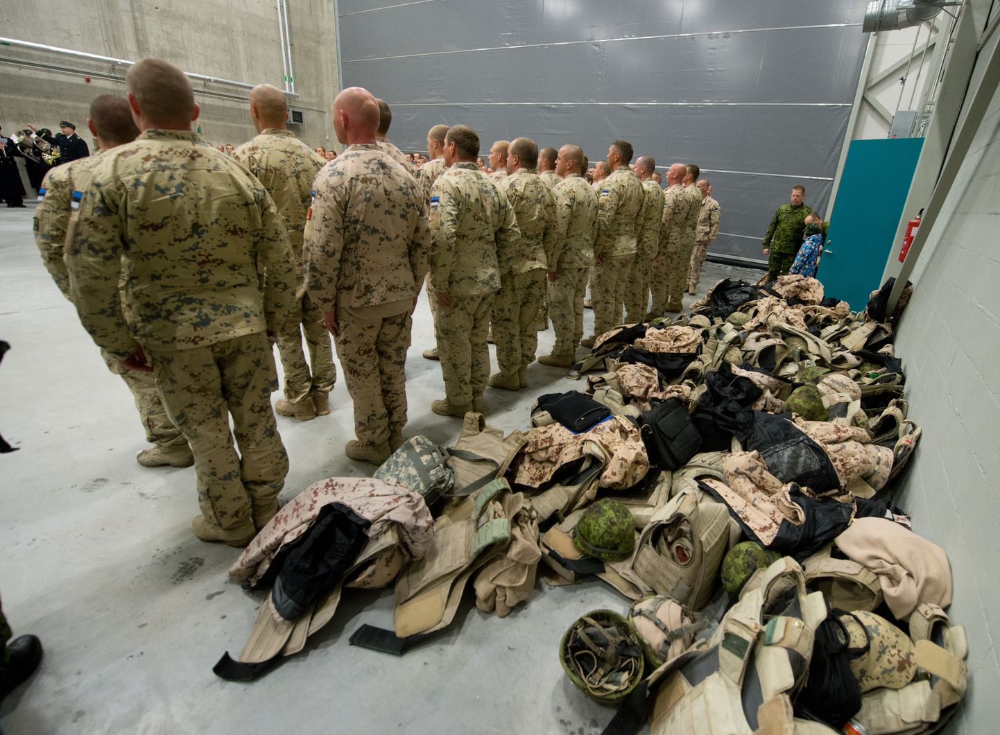 Эстонские солдаты, вернувшиеся из Афганистана.