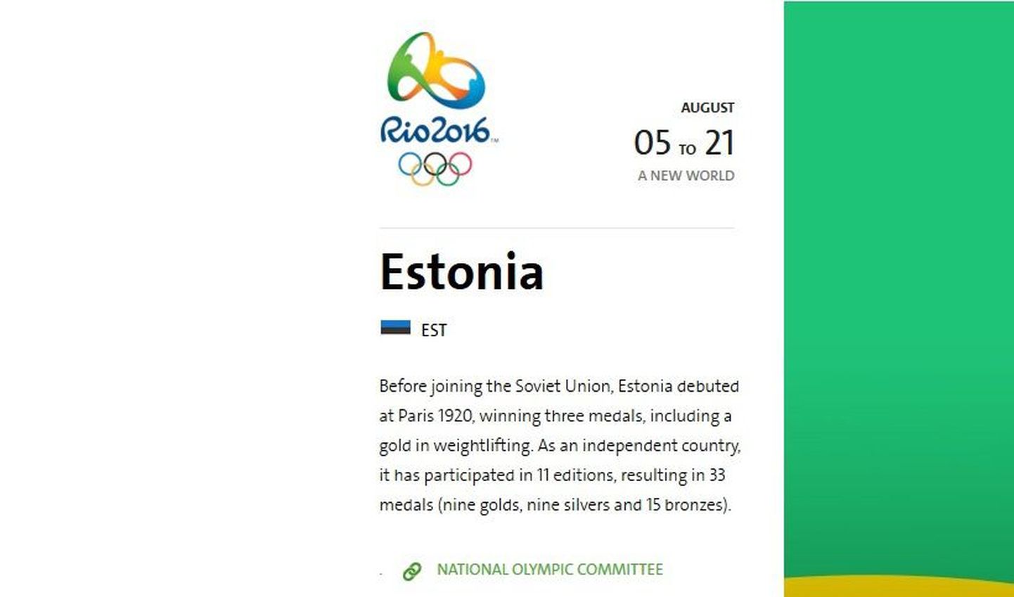Утверждение о присоединении Эстонии к СССР на официальном сайте Олимпийских игр.