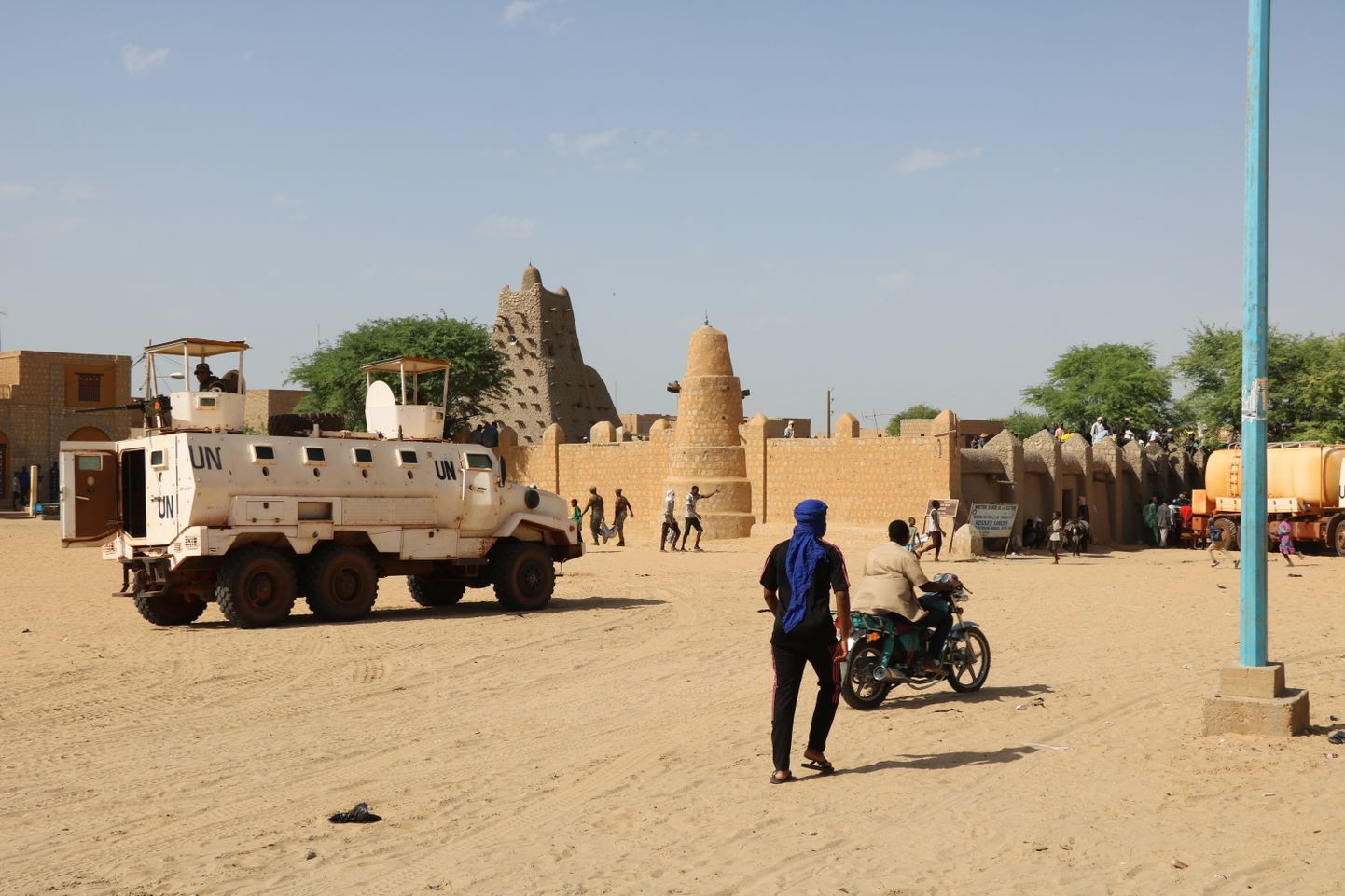 ÜRO rahuvalvajate soomusmasin Timbuktus.