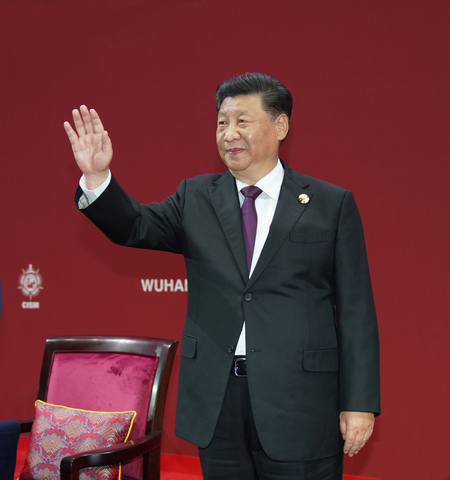 Hiina president ja Kommunistliku Partei peasekretär Xi Jinping  Wuhani sõjaväelaste maailmamängude avatseremoonial.
