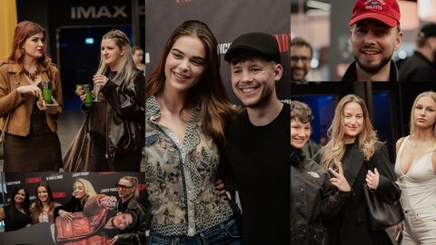 FOTO ⟩ Reperis Deniss kopā ar draugiem un faniem atklājis filmu par savu koncertu 