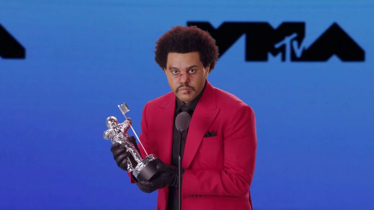 The Weeknd MTV Mūzikas video balvu ceremonijā