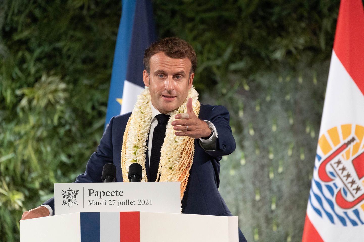 Emmanuel Macron Prantsuse Polüneesias.