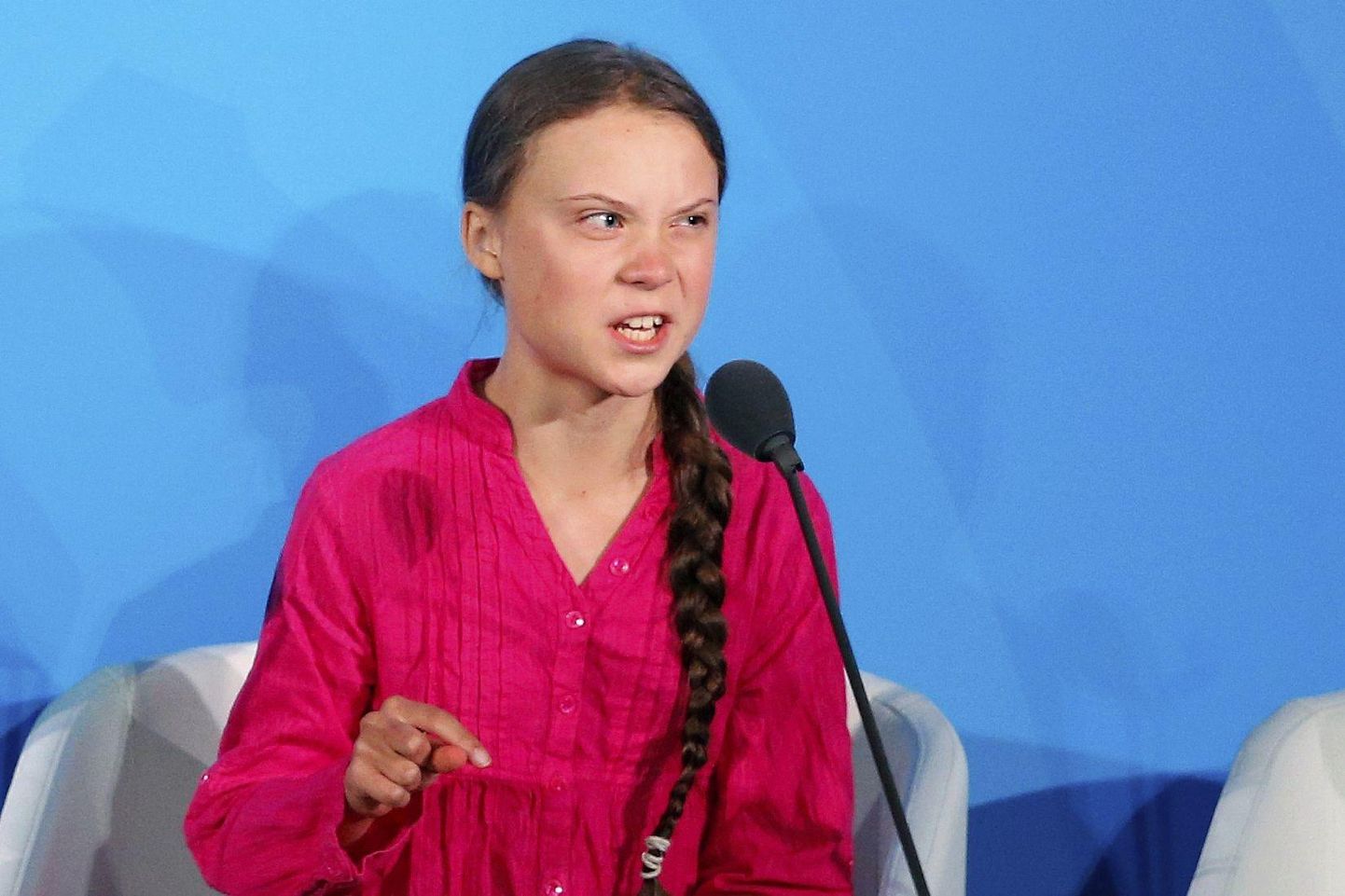 Greta Thunberg septembris ÜRO Peaassamblee kliimaüritusel.