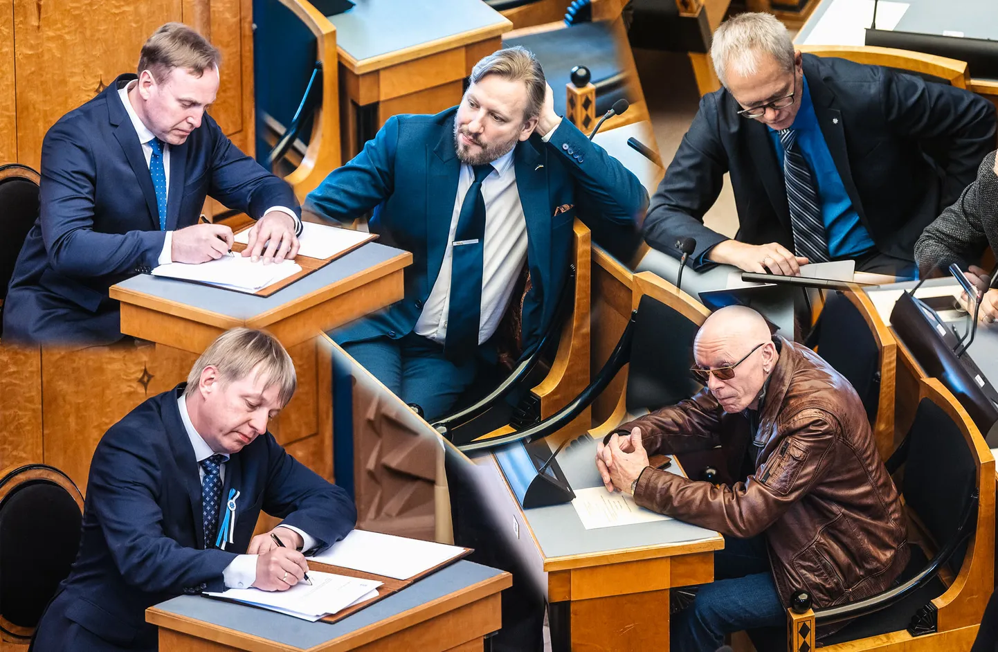 Riigikogu uued liikmed: Anti Allas, Rain Epler, Mart Maastik, Mario Kadastik ja Aleksandr Tšaplõgin