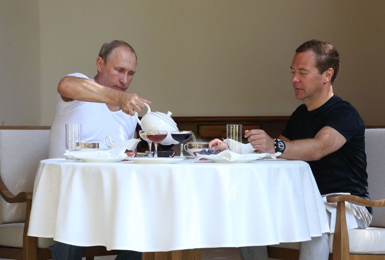 Vladimir Putin ja Dmitri Medvedev. Foto: Scanpix