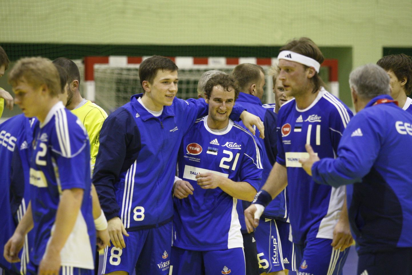 Eesti käsipallikoondise mängijad.