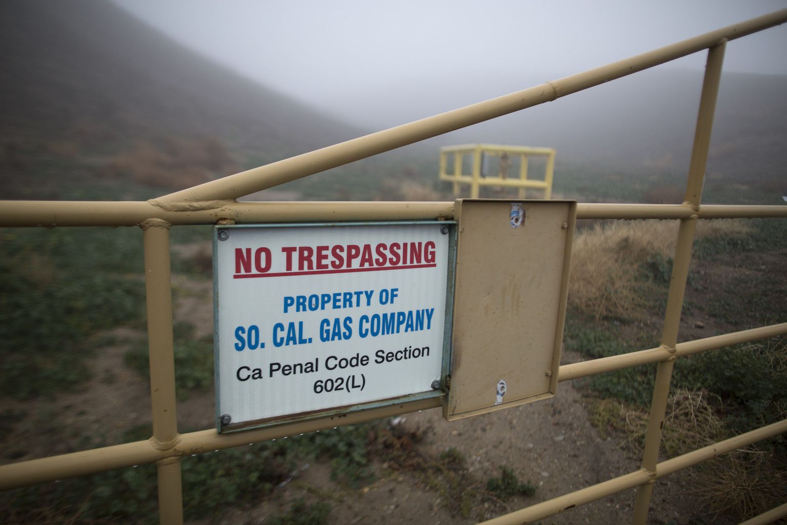 Southern California Gas Companyle kuuluvas torustikus on gaasileke