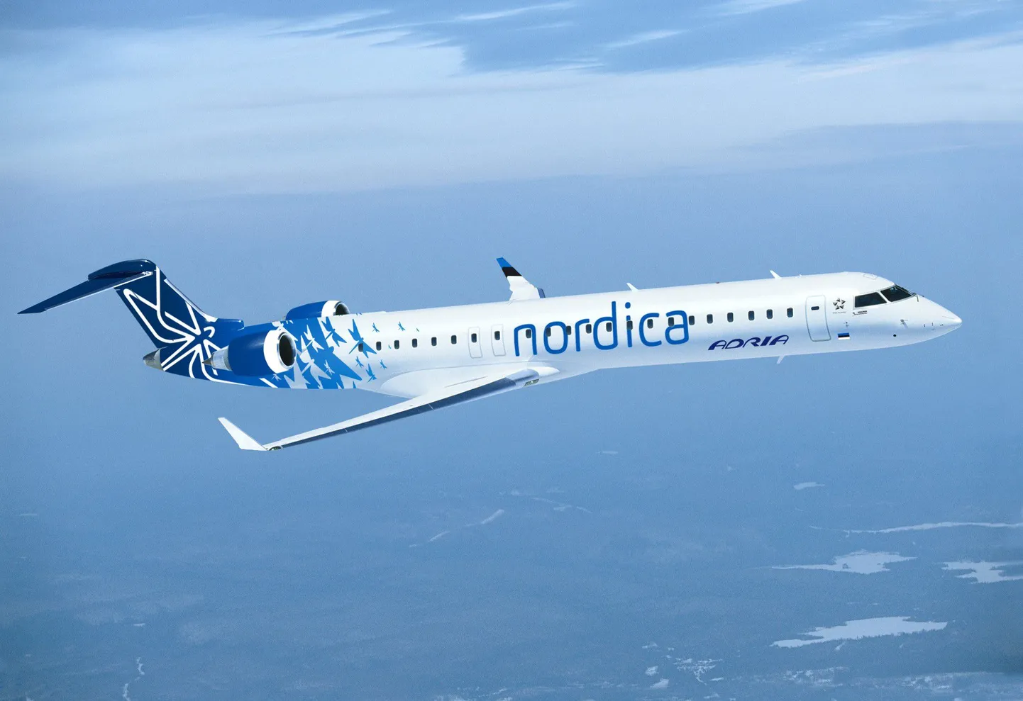 Kodumaise lennufirma Nordica lennukikujundus.