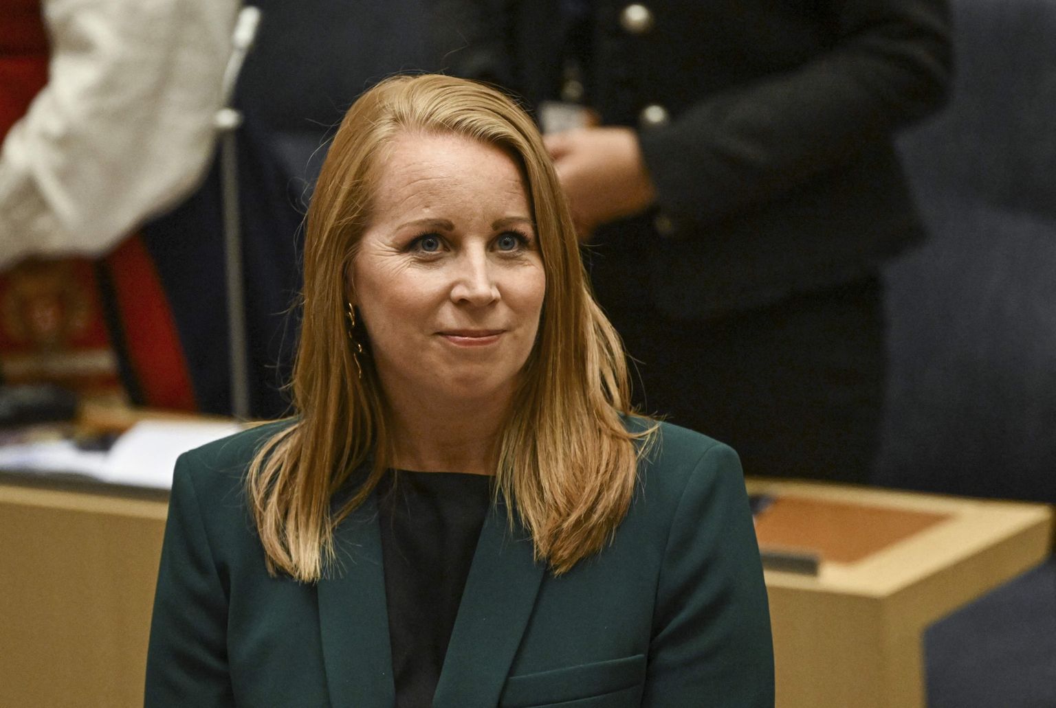 Rootsi Keskpartei juht Annie Lööf parlamendis 27. september 2022.