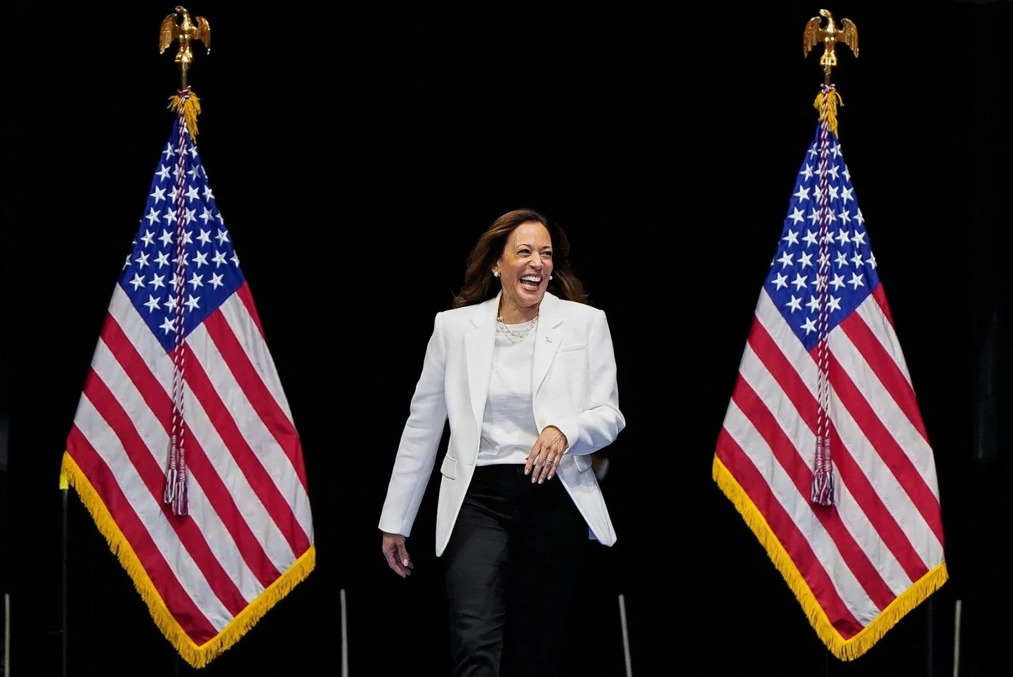 Kamala Harris andis Georgia osariigis tiheda graafikuga kampaaniaürituste vahel esimese teleintervjuu pärast demokraatide presidendikandidaadiks nimetamist. 