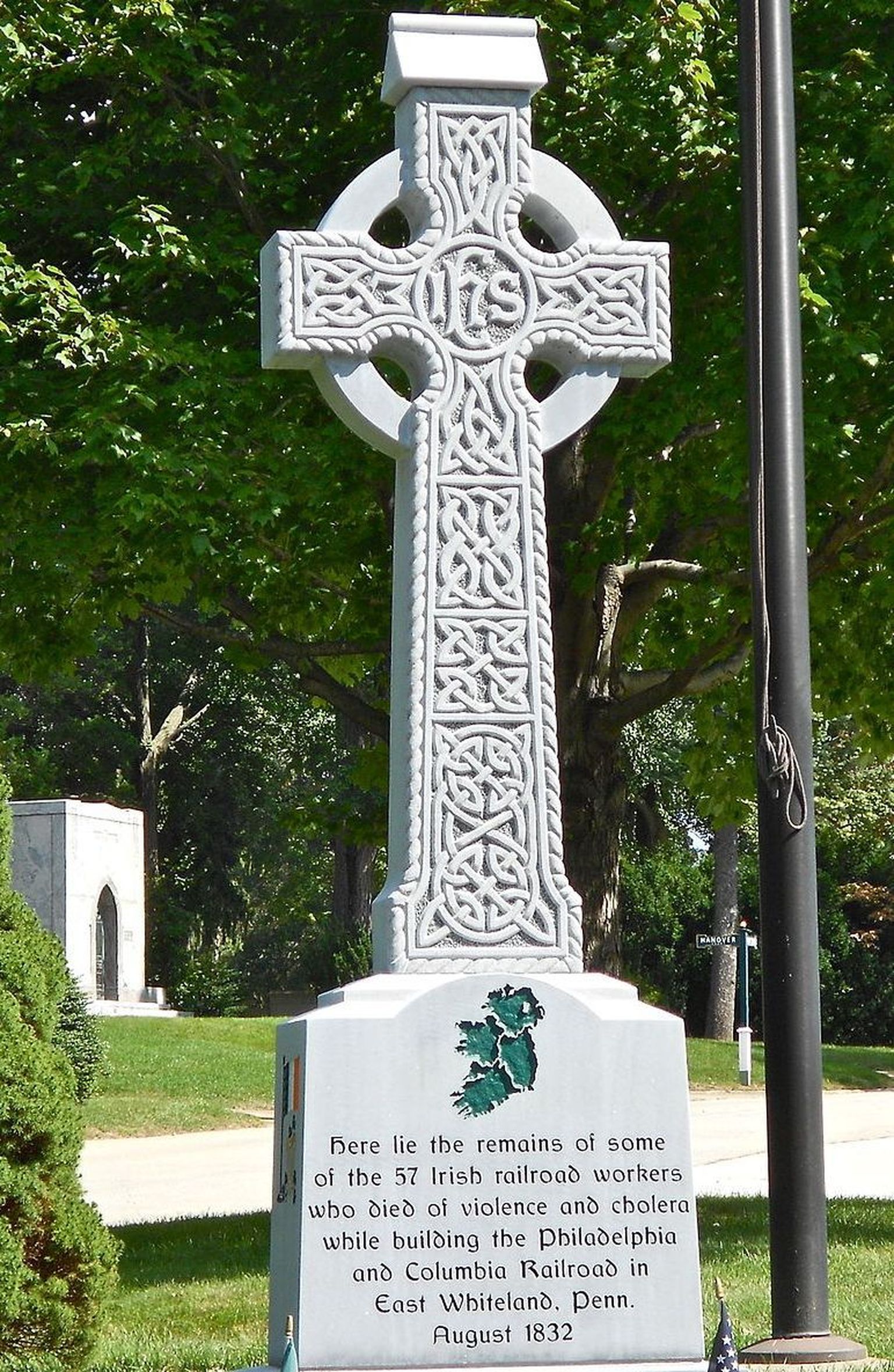 1832. aastal surnud iiri immigrantide mälestusmärk