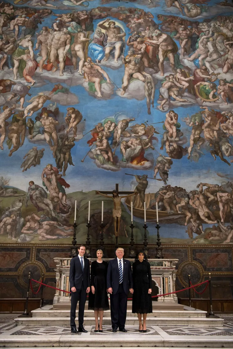 Donald ja Melania Trump Vatikanis Sixtuse kabelis / AP/SCANPIX