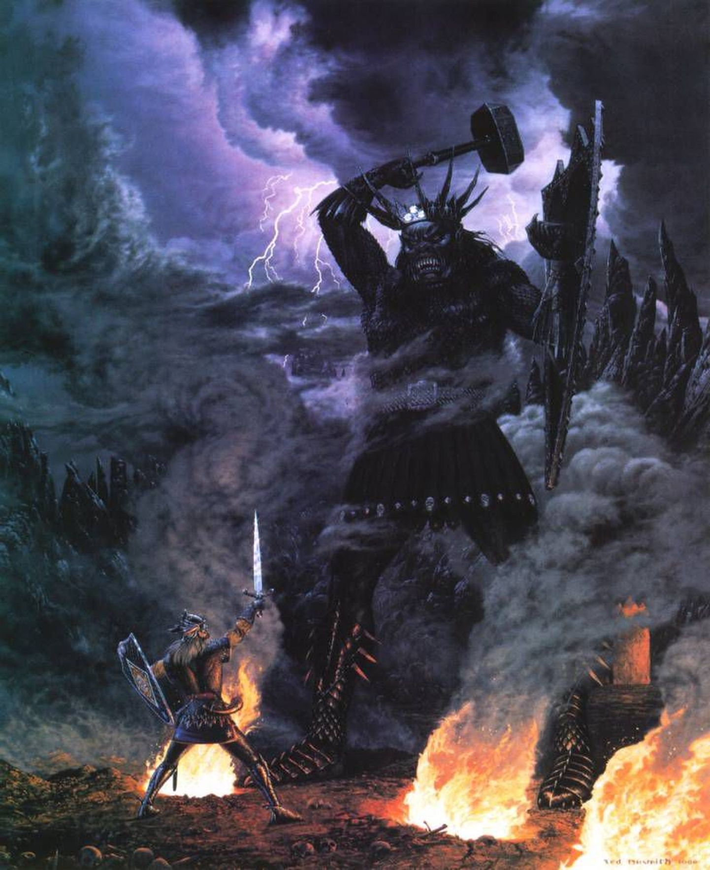 Kunstniku nägemus Keskmaa kurjuse allikast Morgothist.