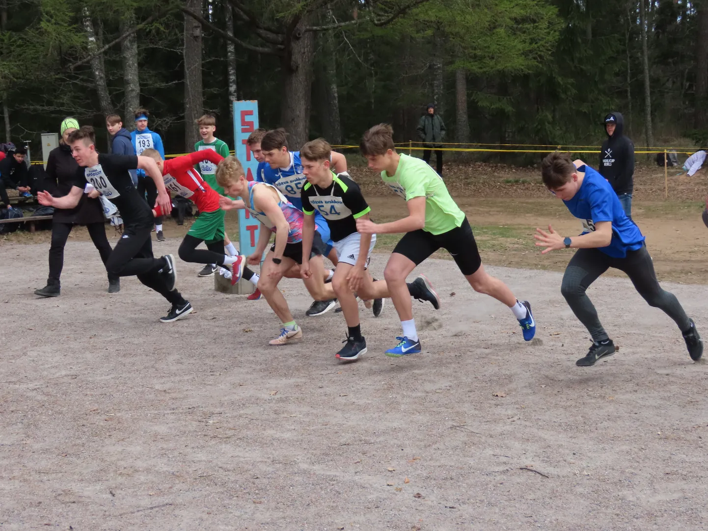 4. mail selgusid Tõrva gümnaasiumi pargis Valgamaa 2022. aasta koolinoorte murdmaajooksu meistrid ja medalivõitjad.