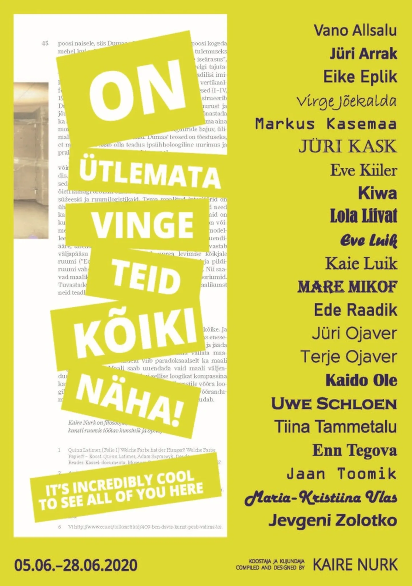 Kogukonnanäitus «On ütlemata vinge teid kõiki näha!».