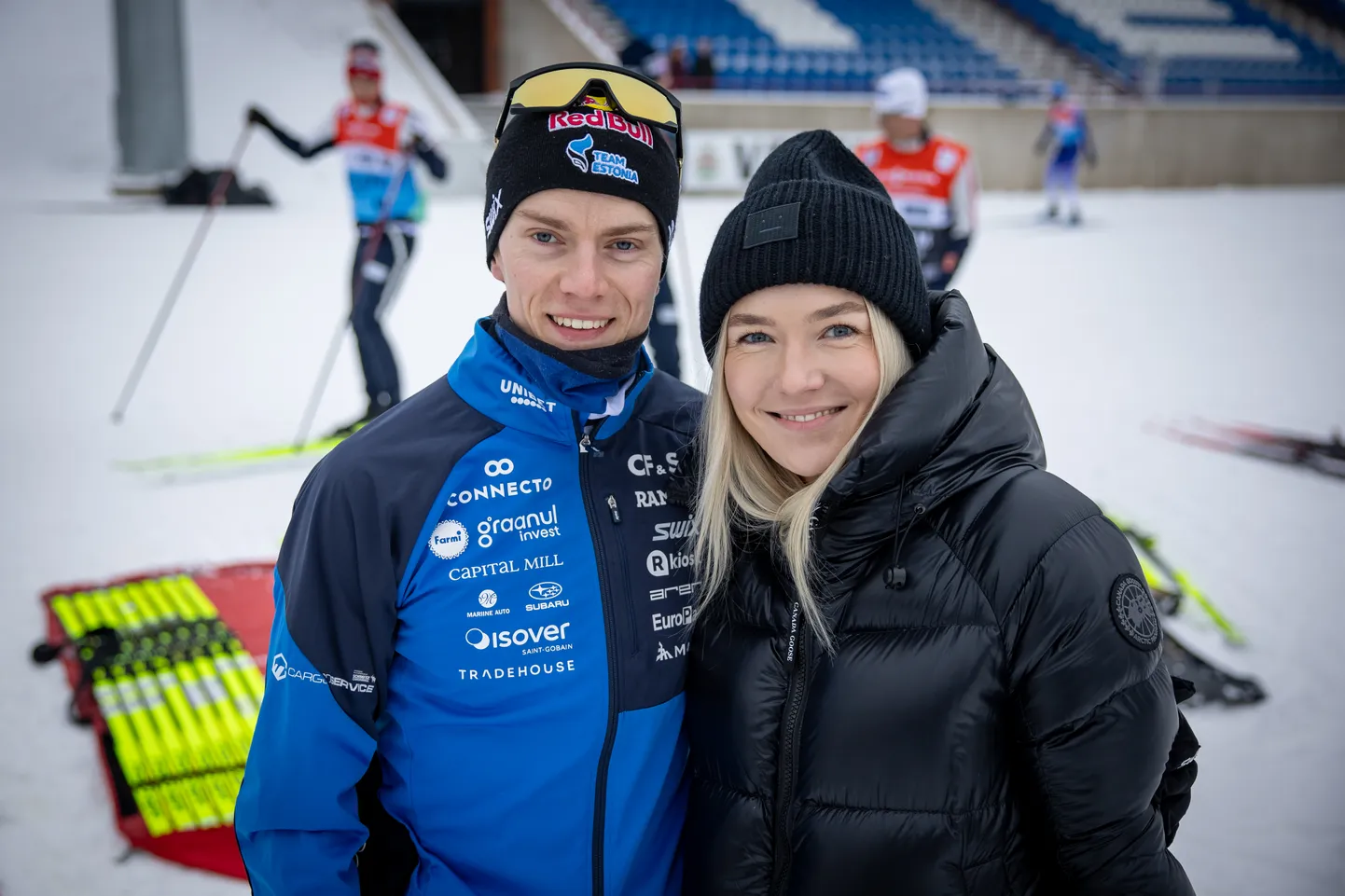 Kristjan Ilves ja Karmen Puusalu enne Otepää MK-etappi.