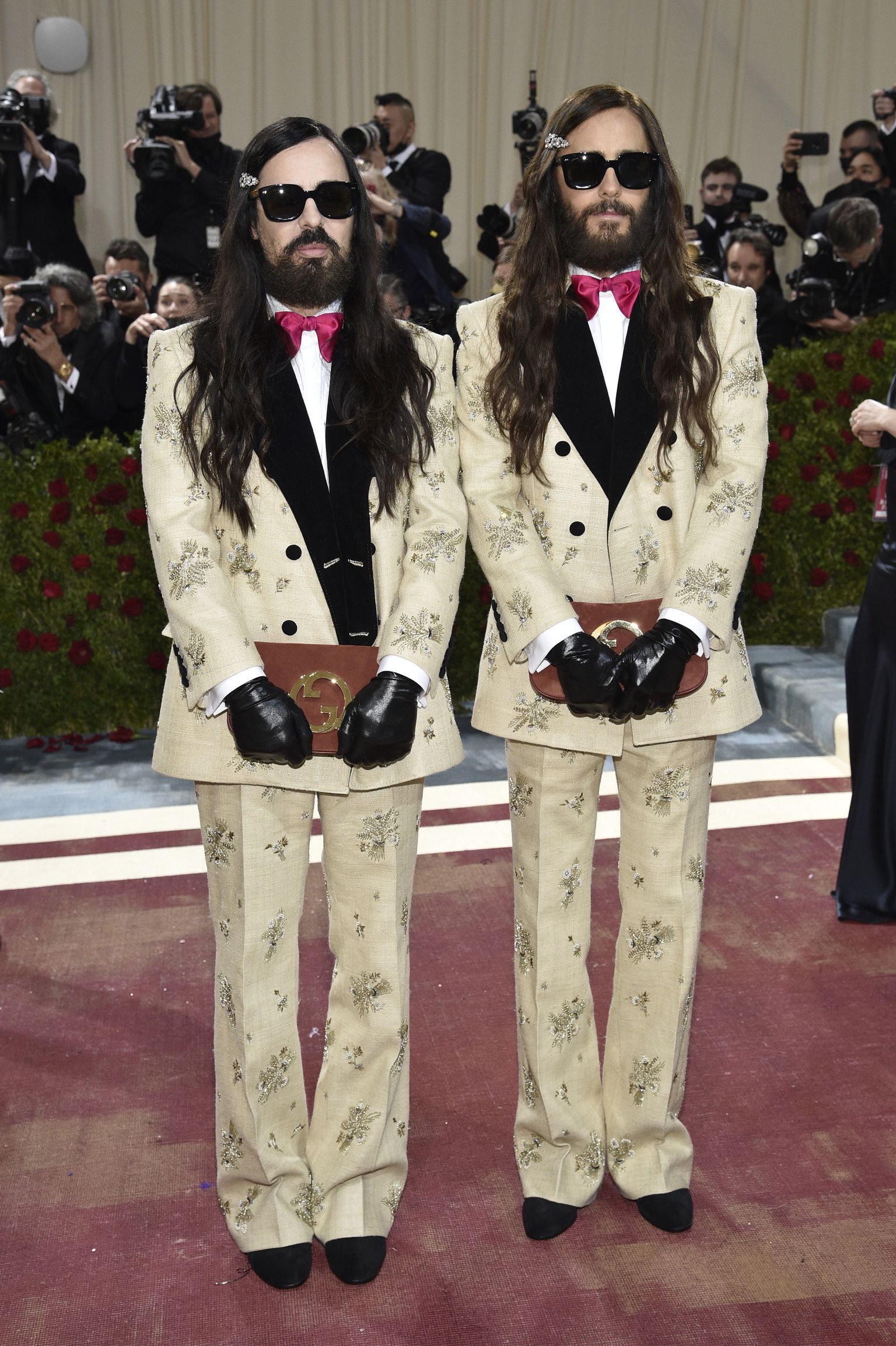 Jared Leto, right, and Alessandro Michele attend The Metropolitan Museum of Art's Costume Institute benefit gala celebrating the opening of the "In America: An Anthology of Fashion" exhibition on Monday, May 2, 2022, in New York. (Photo by Evan Agostini/Invision/AP)