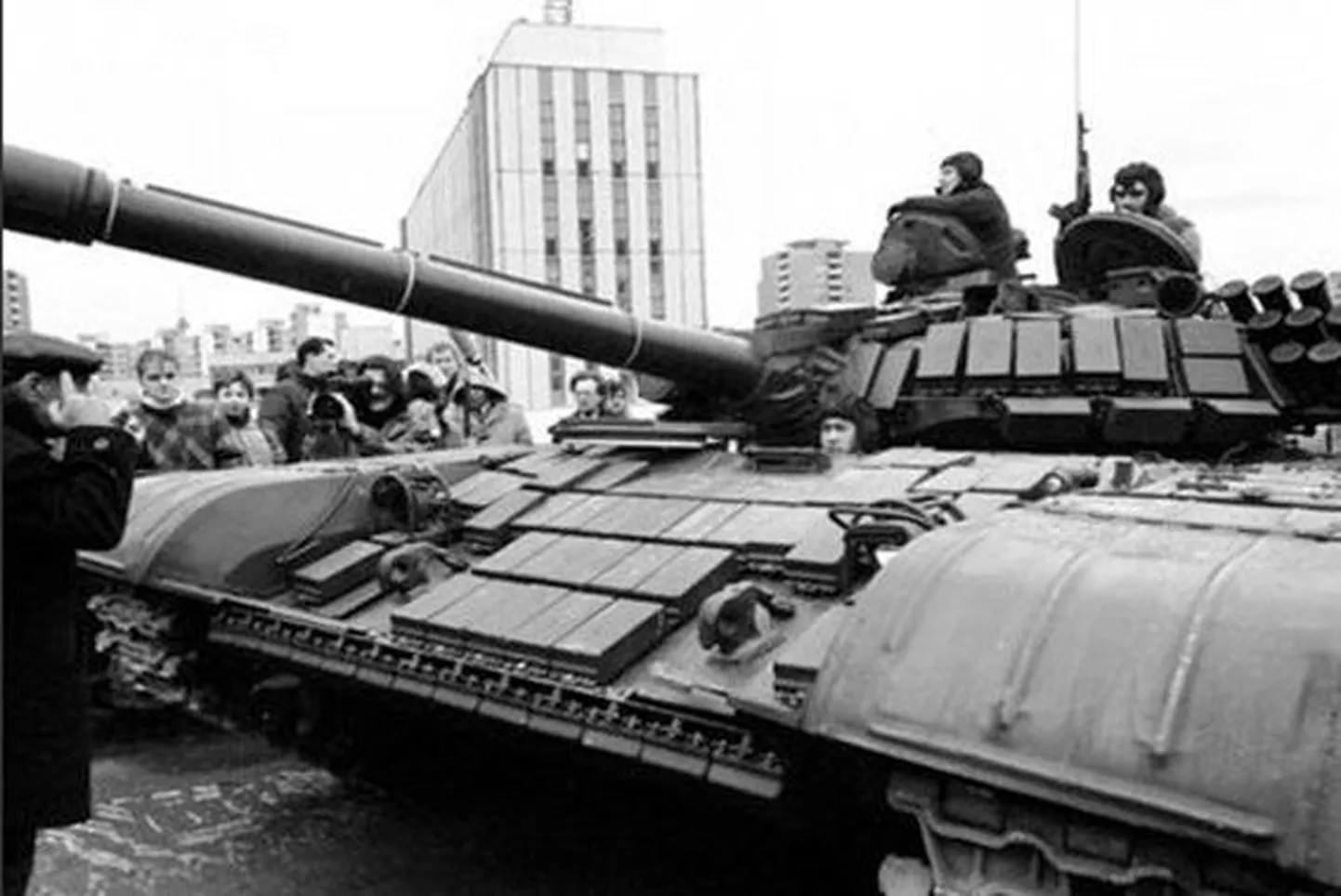 Nõukogude tankid Vilniuses jaanuaris 1991.