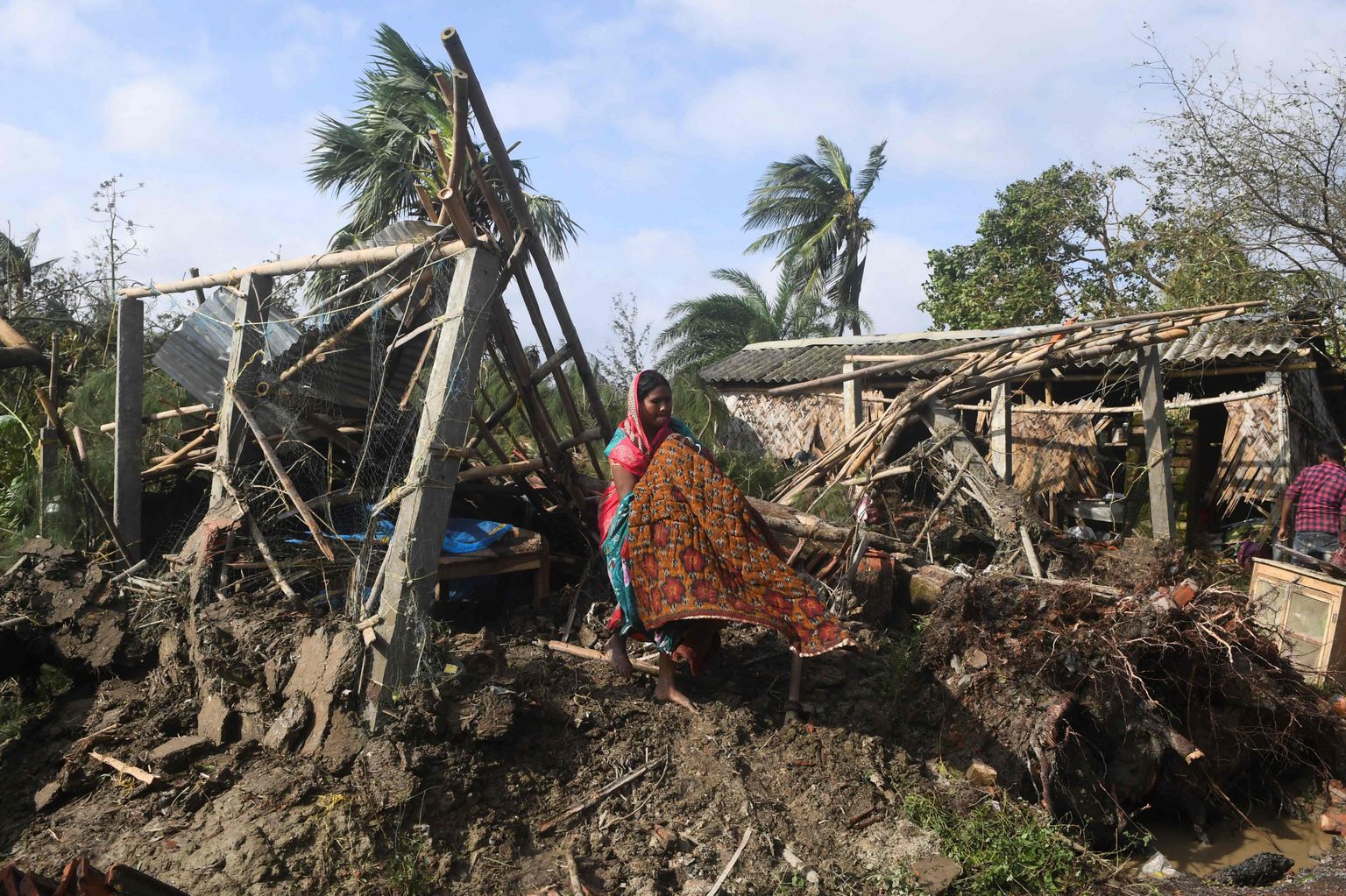 Ciklona "Bulbul" sekas Bangladešā, 2019. gada 10. novembris